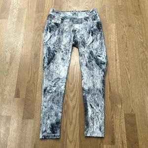 Varley Women’s Gray White Ultra Soft Fabric Polyester Full Length Leggings